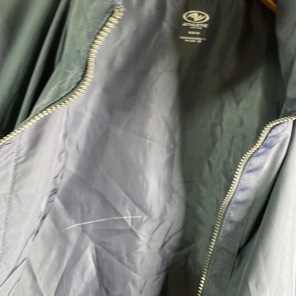Athletic Works blue wind breaker with hidden hood